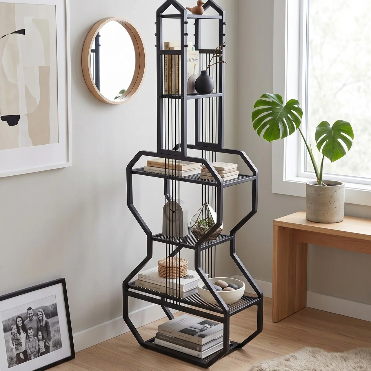 Corp biblioteca, Hanah Home, Trio, 29x169x39 cm, Negru Corp biblioteca, Hanah Home, Trio, 29x169x39 cm, Negru
