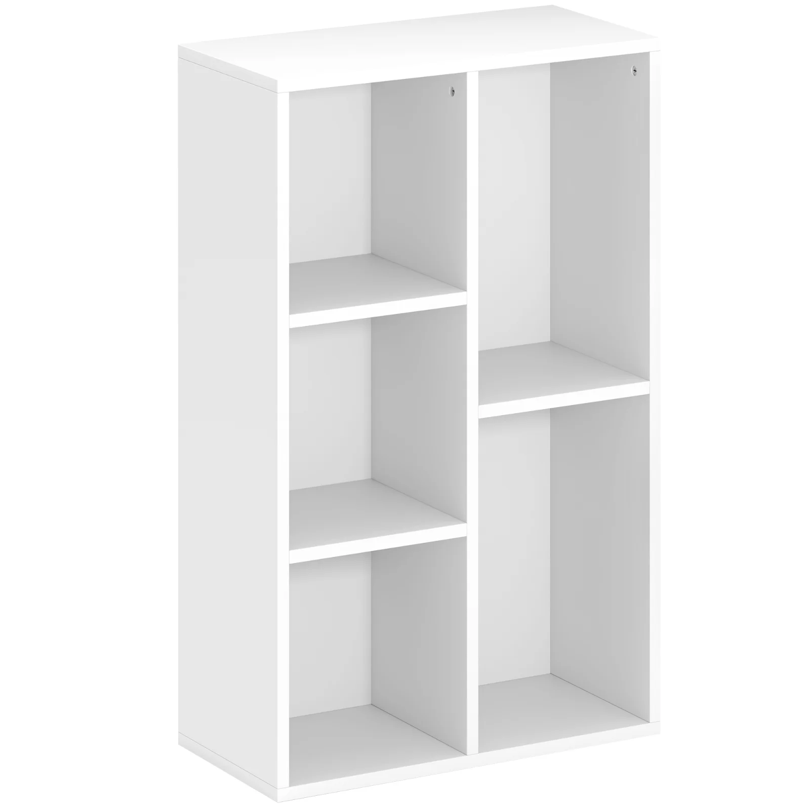 HOMCOM Bibliotecă cu 5 compartimente deschise, design modern, pentru living, dormitor, birou, 50x24x80 cm, alb | Aosom Romania HOMCOM Bibliotecă cu 5 compartimente deschise, design modern, pentru living, dormitor, birou, 50x24x80 cm, alb | Aosom Romania