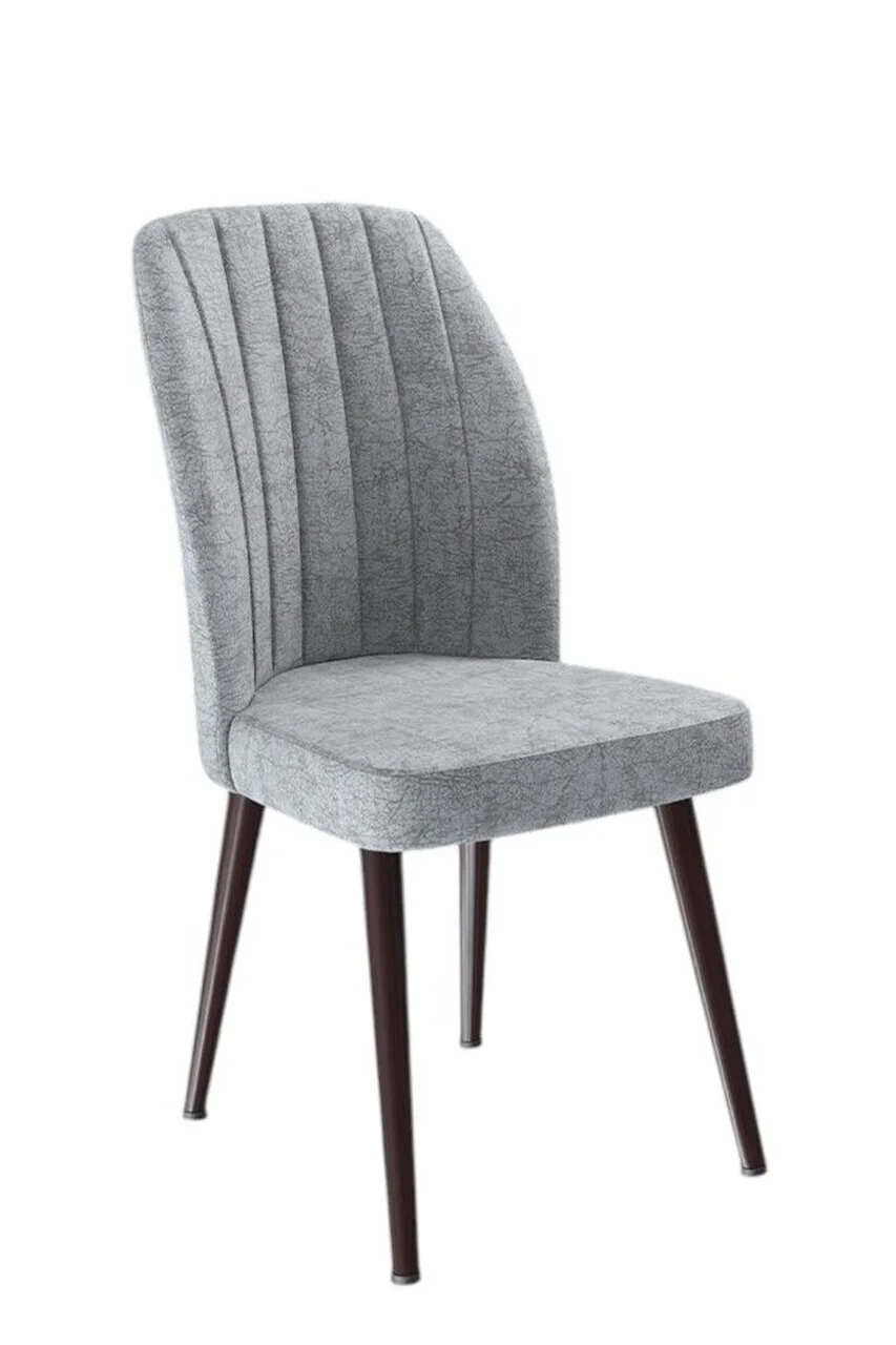 Set scaune 4 piese, Hanah Home, Platinum, Gri/Maro Set scaune 4 piese, Hanah Home, Platinum, Gri/Maro