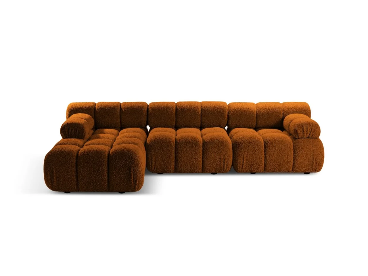 Coltar modular stanga 4 locuri, Bellis-213, Micadoni Home, 282x155x70 cm, tesatura boucle, caramiziu Coltar modular stanga 4 locuri, Bellis-213, Micadoni Home, 282x155x70 cm, tesatura boucle, caramiziu