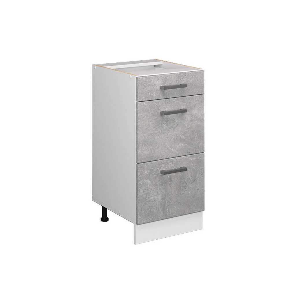 DULAP DE BAZĂ UNIVERSAL R-Line beton 40 cm cu sertare, fara blat DULAP DE BAZĂ UNIVERSAL R-Line beton 40 cm cu sertare, fara blat