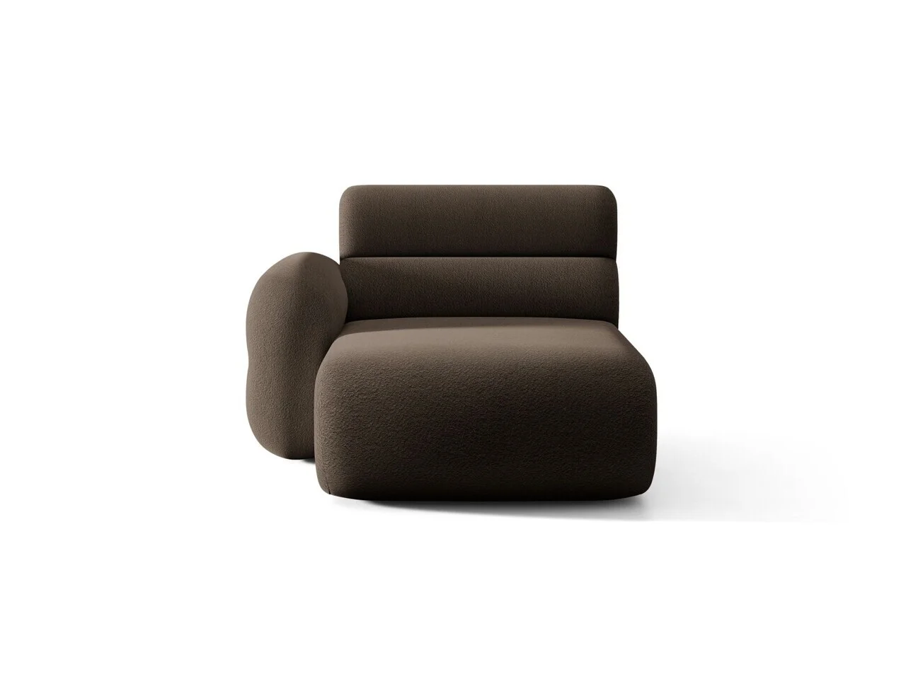 Sezlong living stanga, Neo, Micadoni Home, 110x165x83 cm, tesatura Boucle, maro Sezlong living stanga, Neo, Micadoni Home, 110x165x83 cm, tesatura Boucle, maro