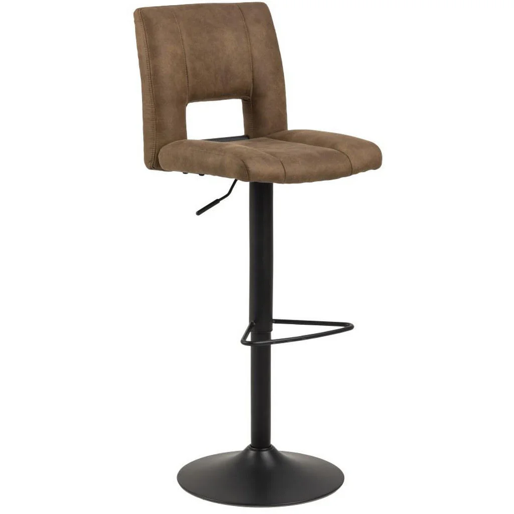 Scaun De Bar din metal, textil, maro deschis Scaun De Bar din metal, textil, maro deschis