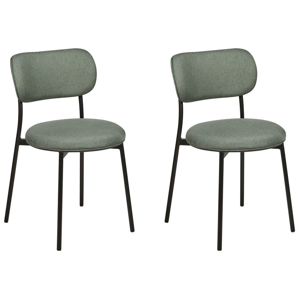 SCAUN DE BUCĂTĂRIE set de 2 textil verde închis/negru Casey SCAUN DE BUCĂTĂRIE set de 2 textil verde închis/negru Casey