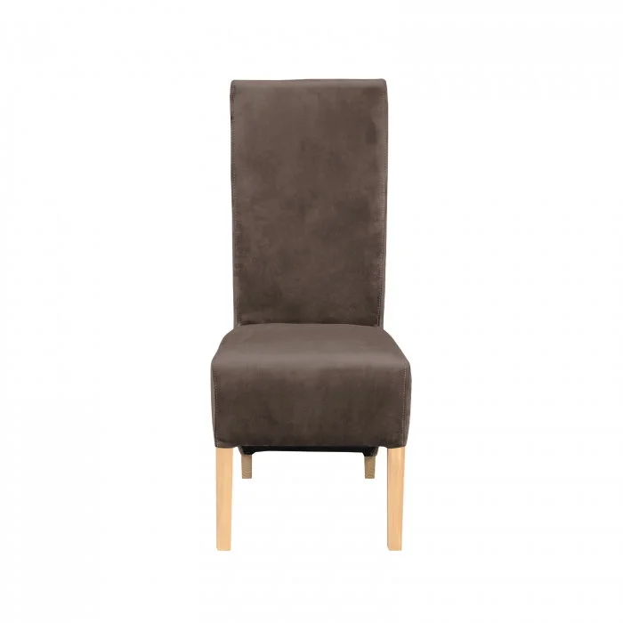 Scaun living VANESSA, picioare lemn natur, stofa maro, 47x60x110 cm Scaun living VANESSA, picioare lemn natur, stofa maro, 47x60x110 cm