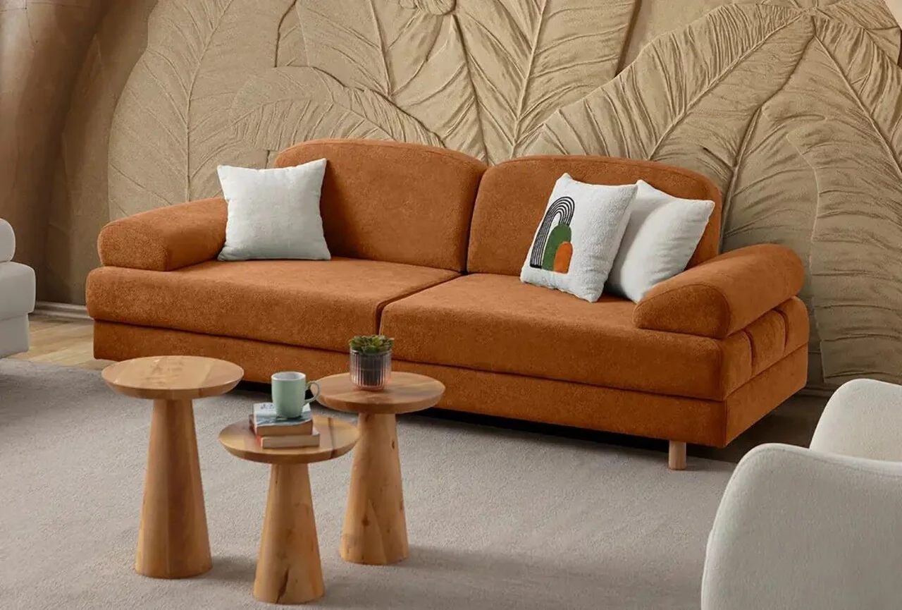 Canapea extensibila 3 locuri, Atelier del Sofa, 752EST1121, Lemn de carpen;PAL, Caramiziu Canapea extensibila 3 locuri, Atelier del Sofa, 752EST1121, Lemn de carpen;PAL, Caramiziu