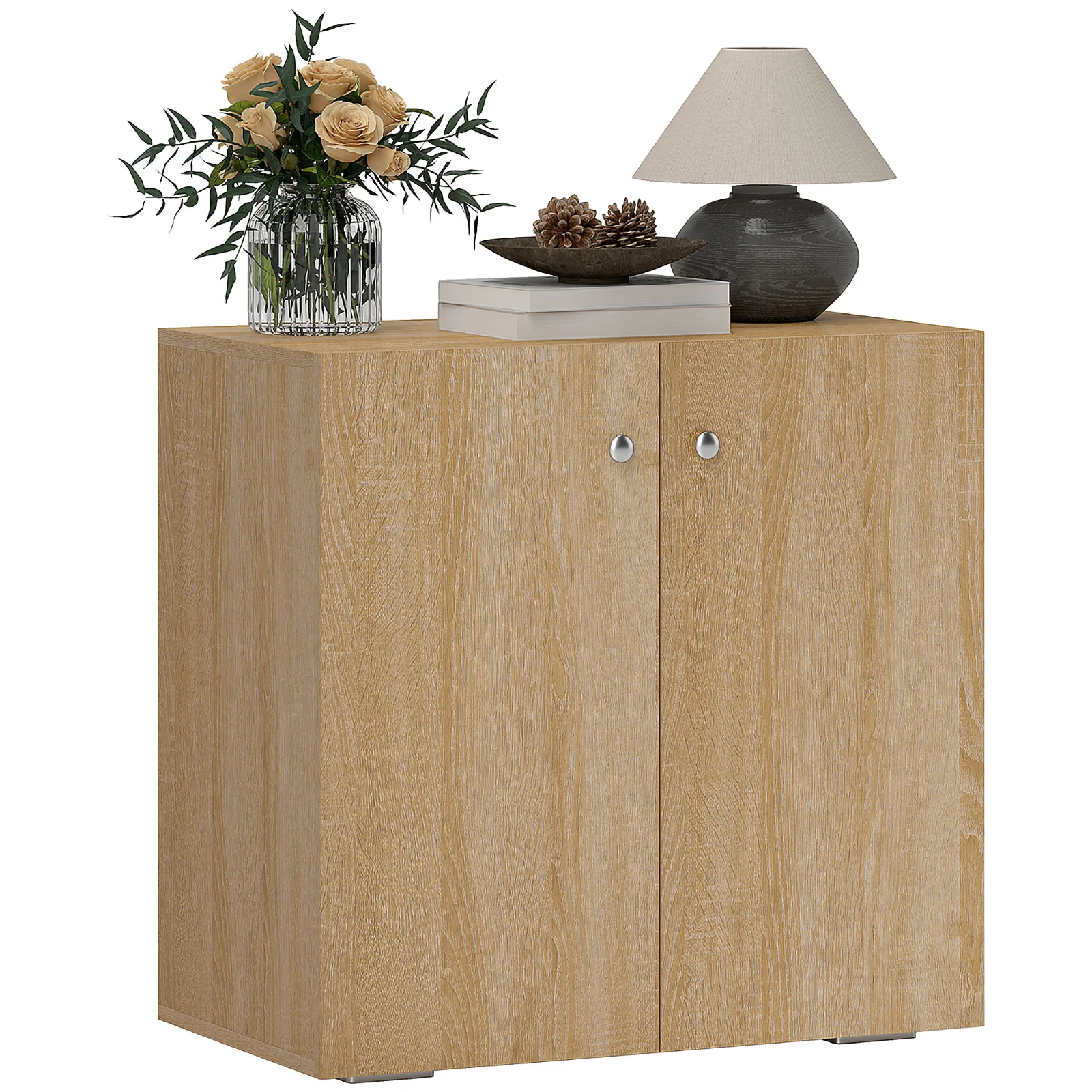 Dulapior Multifunctional cu 2 Usi din Lemn, Manere din Aluminiu, picioare anti-zgariere 70x39x70cm HOMCOM | Aosom Romania Dulapior Multifunctional cu 2 Usi din Lemn, Manere din Aluminiu, picioare anti-zgariere 70x39x70cm HOMCOM | Aosom Romania