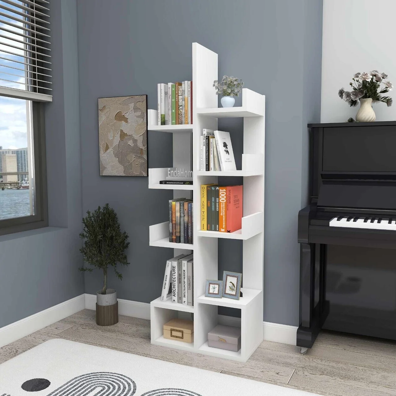 Corp biblioteca, Hanah Home, Pamfilya, 53x132x21.6 cm, Alb Corp biblioteca, Hanah Home, Pamfilya, 53x132x21.6 cm, Alb