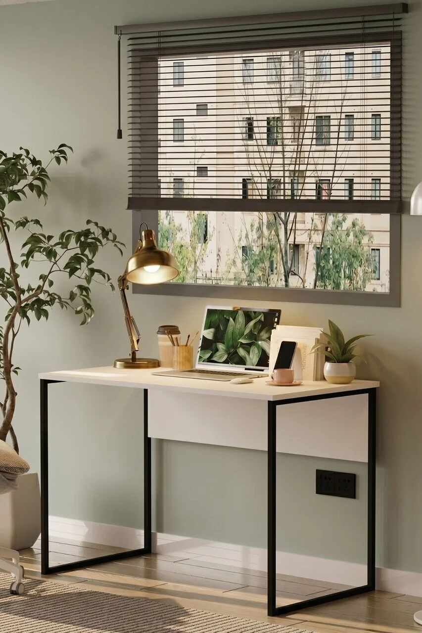 Birou, Hanah Home, Nor2-W, 100x75x55 cm, PAL, Alb Birou, Hanah Home, Nor2-W, 100x75x55 cm, PAL, Alb