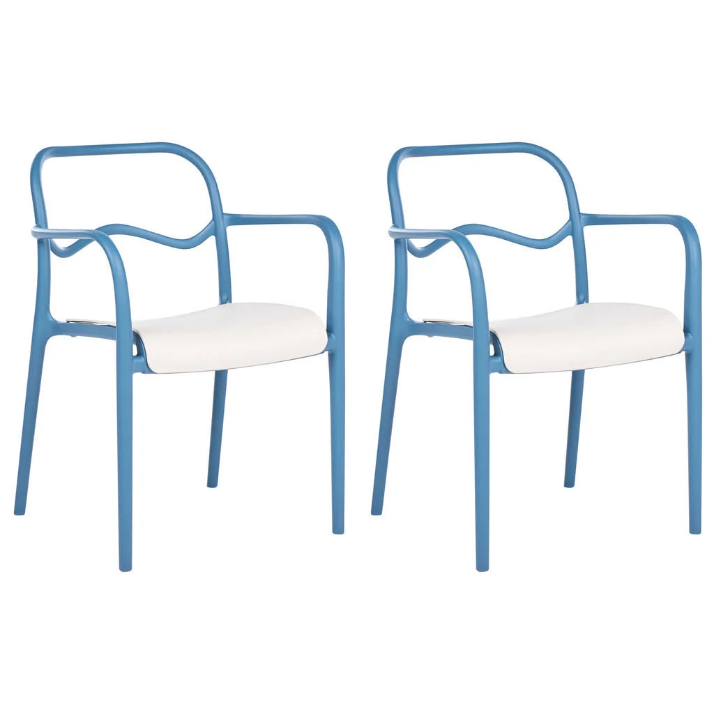 SCAUN DE GRĂDINĂ set de 2 plastic albastru Thasos SCAUN DE GRĂDINĂ set de 2 plastic albastru Thasos