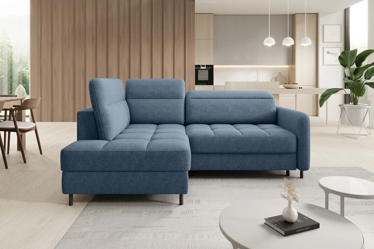 Coltar extensibil stanga 3 locuri ELTAP, LT-40RAQ, Barea, 208x160x100 cm, lemn/poliester, albastru Coltar extensibil stanga 3 locuri ELTAP, LT-40RAQ, Barea, 208x160x100 cm, lemn/poliester, albastru