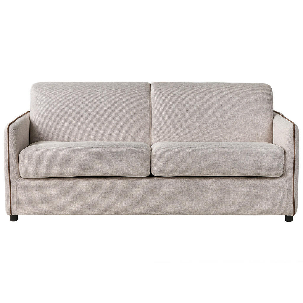 CANAPEA EXTENSIBILĂ cu 2 locuri textil bej deschisă Ishoj CANAPEA EXTENSIBILĂ cu 2 locuri textil bej deschisă Ishoj