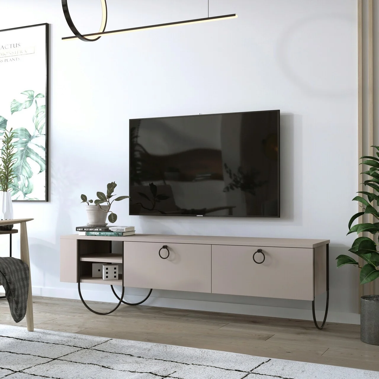 Comoda TV, Hanah Home, Norfolk Tv Stand, 150x44x36 cm, Mocha Comoda TV, Hanah Home, Norfolk Tv Stand, 150x44x36 cm, Mocha