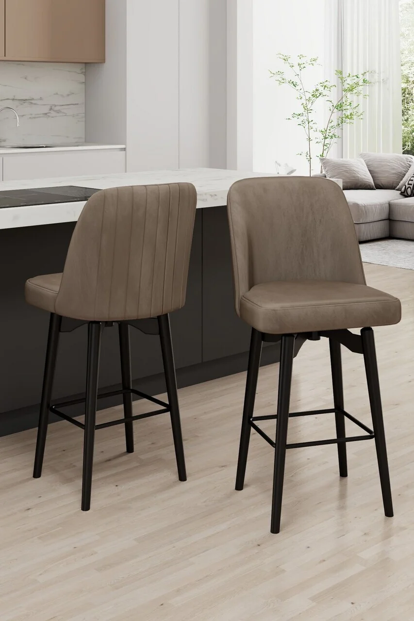 Set scaune 4 piese, Hanah Home, Evax, Cappuccino / Negru Set scaune 4 piese, Hanah Home, Evax, Cappuccino / Negru