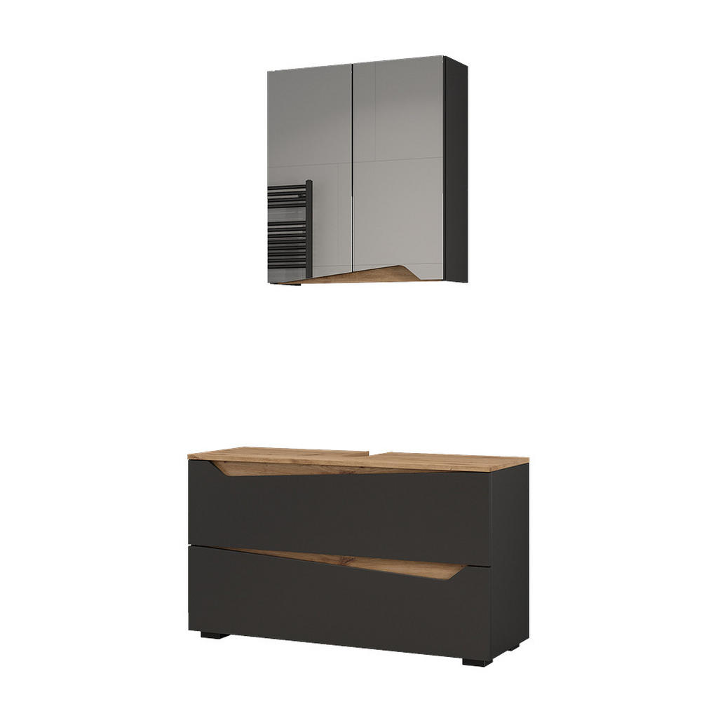 SET MOBILIER BAIE Marelle, antracit/Stejar artizanal, 2 piese SET MOBILIER BAIE Marelle, antracit/Stejar artizanal, 2 piese
