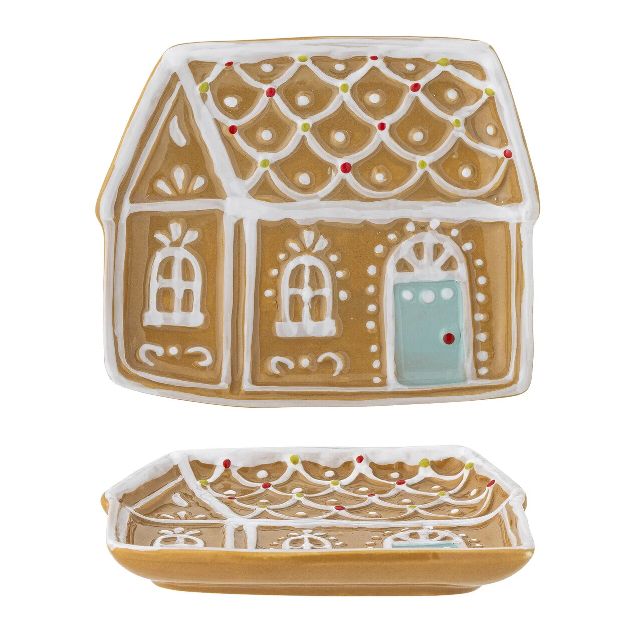 Platou pentru servire, Bloomingville, Ginnie, 15.5x14x2 cm, ceramica, maro Platou pentru servire, Bloomingville, Ginnie, 15.5x14x2 cm, ceramica, maro