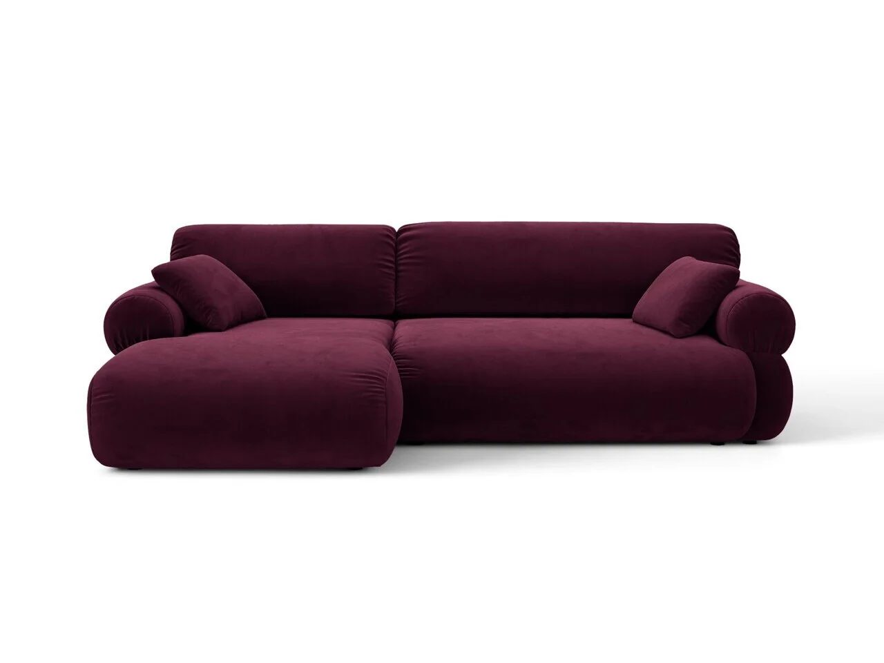 Coltar stanga 4 locuri, Ophelia, Micadoni Home, 256x164x84 cm, catifea, bordo Coltar stanga 4 locuri, Ophelia, Micadoni Home, 256x164x84 cm, catifea, bordo