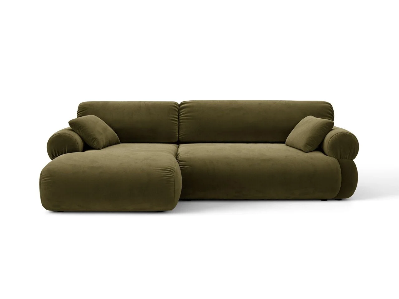 Coltar stanga 4 locuri, Ophelia, Micadoni Home, 256x164x84 cm, catifea, verde Coltar stanga 4 locuri, Ophelia, Micadoni Home, 256x164x84 cm, catifea, verde
