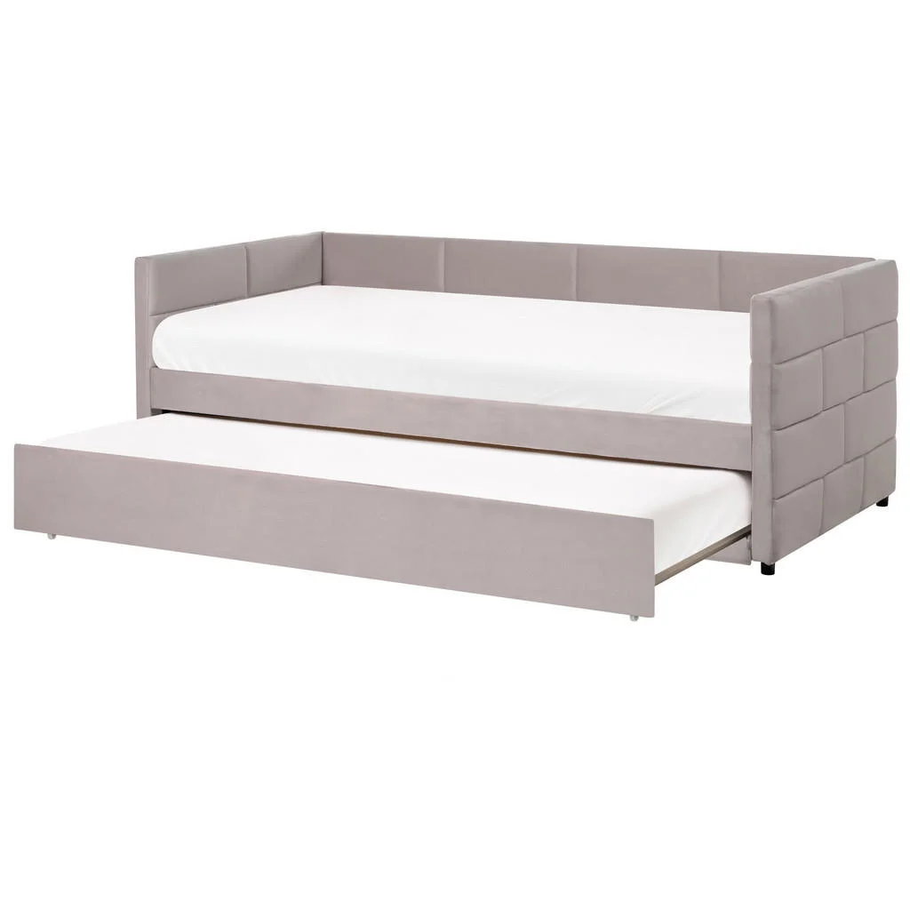 PAT EXTENSIBIL catifea 90/200 cm gri deschis Chavonne PAT EXTENSIBIL catifea 90/200 cm gri deschis Chavonne