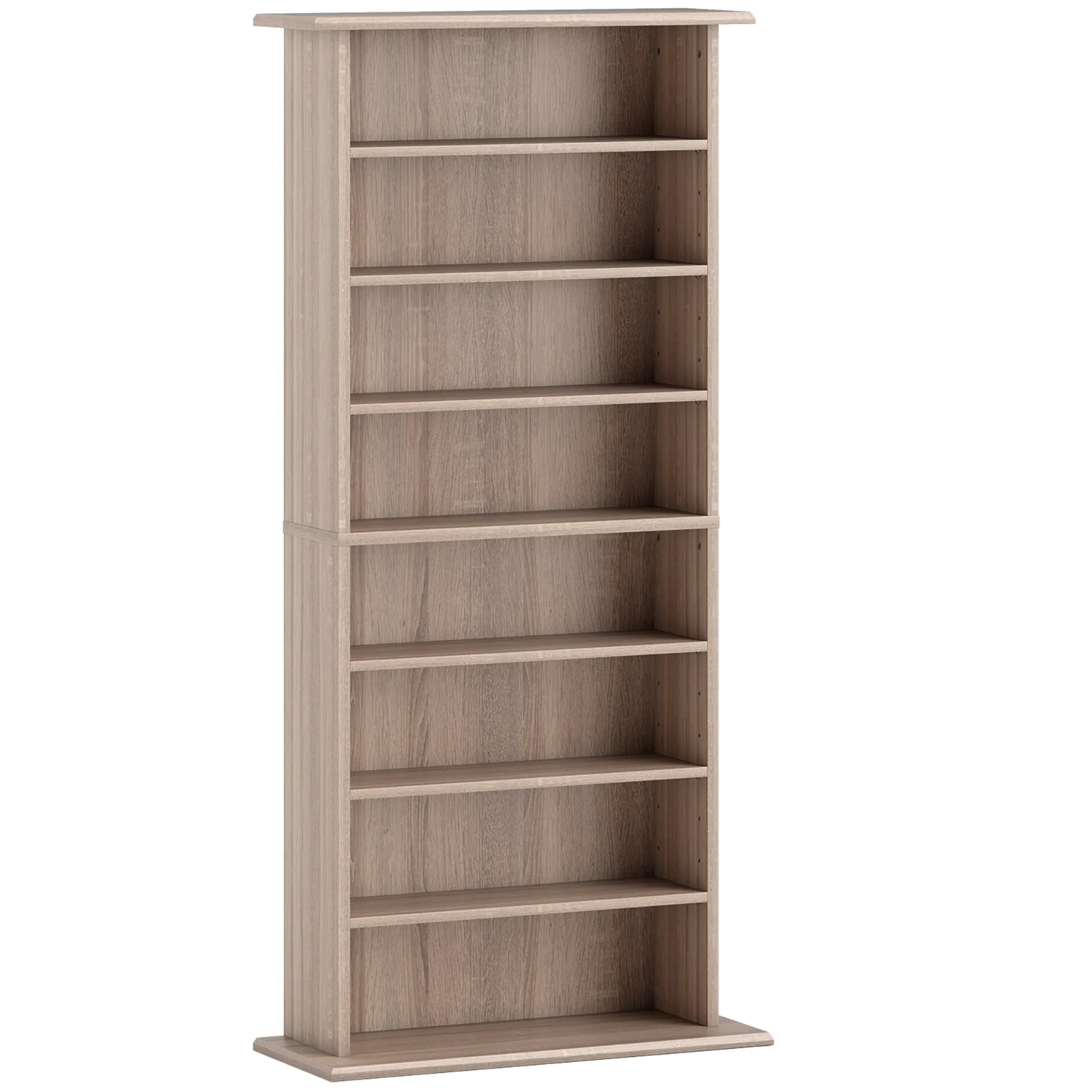 HOMCOM Raft pentru CD-uri cu 6 rafturi reglabile, capacitate 360 CD/185 DVD, 58 x 24 x 126,3 cm, culoare lemn | Aosom Romania HOMCOM Raft pentru CD-uri cu 6 rafturi reglabile, capacitate 360 CD/185 DVD, 58 x 24 x 126,3 cm, culoare lemn | Aosom Romania