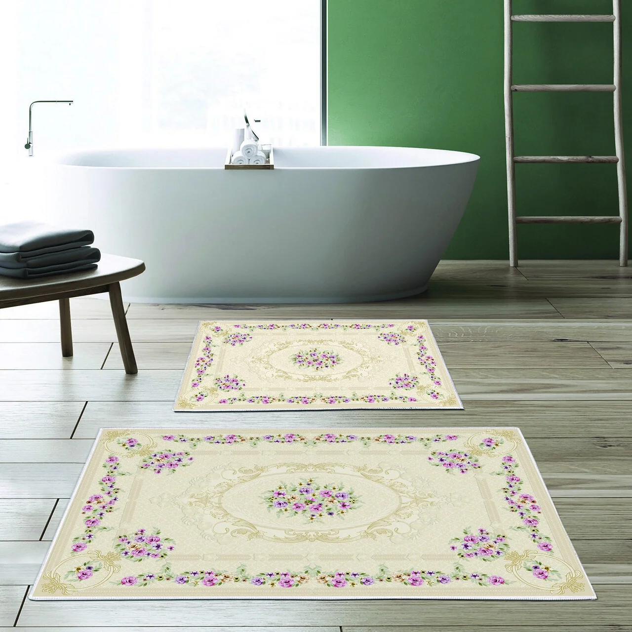 Set covorase de baie, L'essentiel Maison, Kt484, Multicolor Set covorase de baie, L'essentiel Maison, Kt484, Multicolor