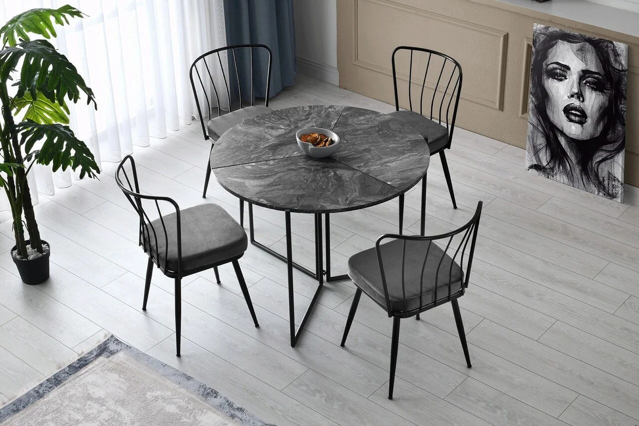 Masa, Hanah Home, Yaprak, 100x72x100 cm, Antracit Masa, Hanah Home, Yaprak, 100x72x100 cm, Antracit