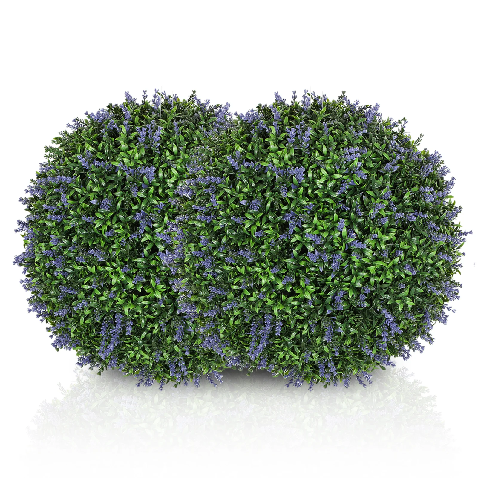 HOMCOM Set de 2 Plante Artificiale Sferice cu Flori de Lavandă, Ø42 cm, Violet | Aosom Romania HOMCOM Set de 2 Plante Artificiale Sferice cu Flori de Lavandă, Ø42 cm, Violet | Aosom Romania