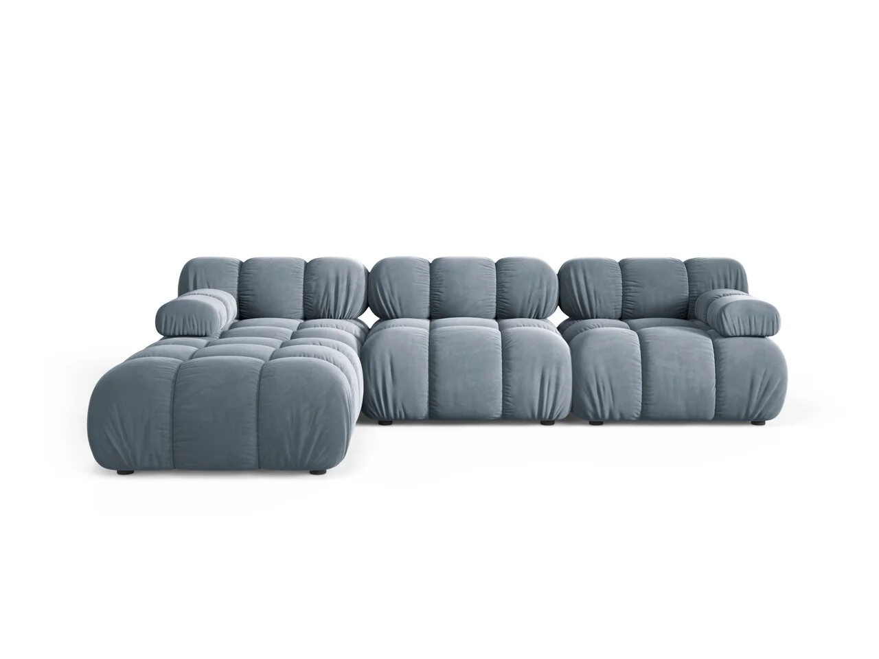 Canapea modulara 4 locuri, Bellis-51, Micadoni Home, 282x188x70 cm, catifea, albastru deschis Canapea modulara 4 locuri, Bellis-51, Micadoni Home, 282x188x70 cm, catifea, albastru deschis
