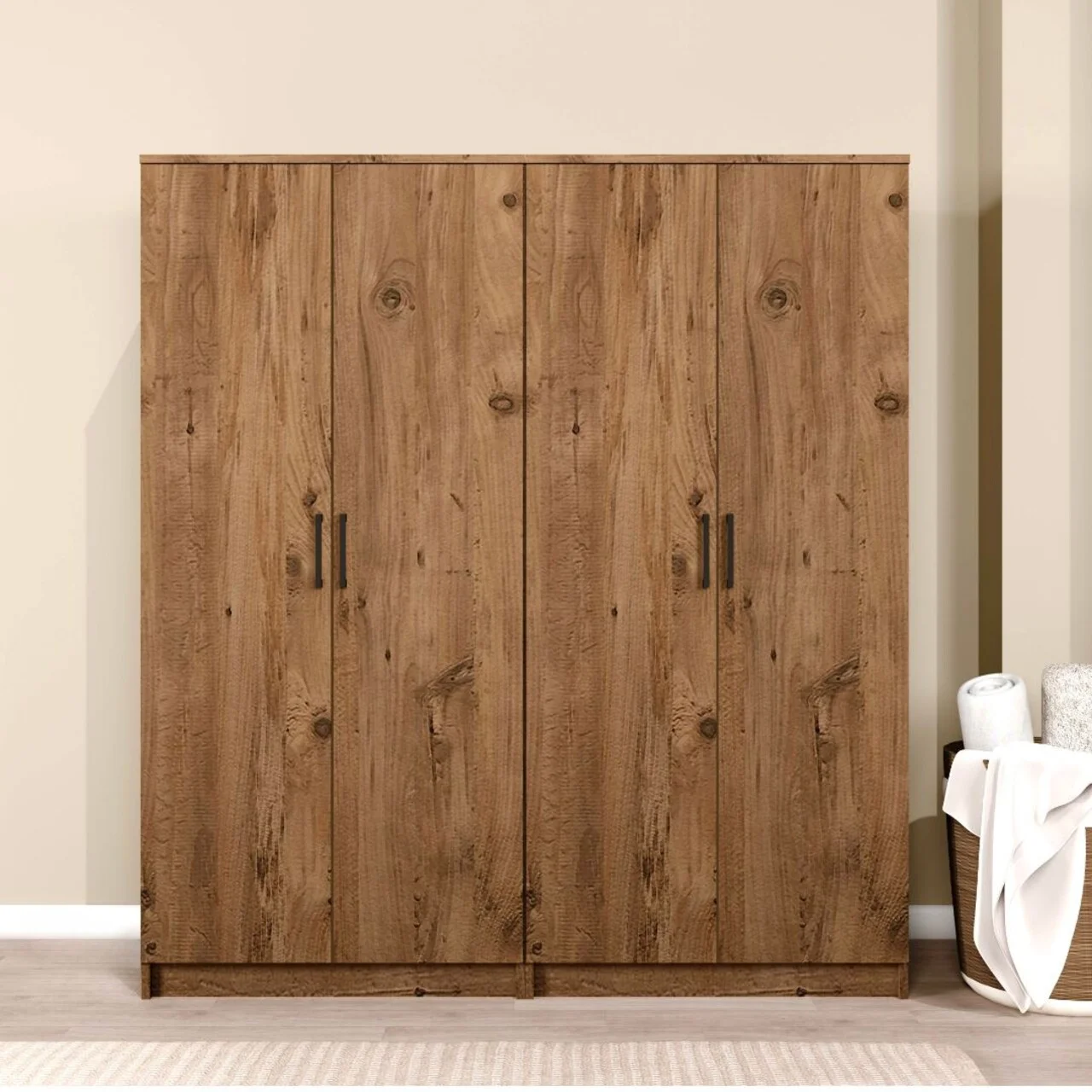 Dulap pentru haine, Hanah Home, Kardelen 1600-115, 160x180x51.8 cm, Maro Dulap pentru haine, Hanah Home, Kardelen 1600-115, 160x180x51.8 cm, Maro