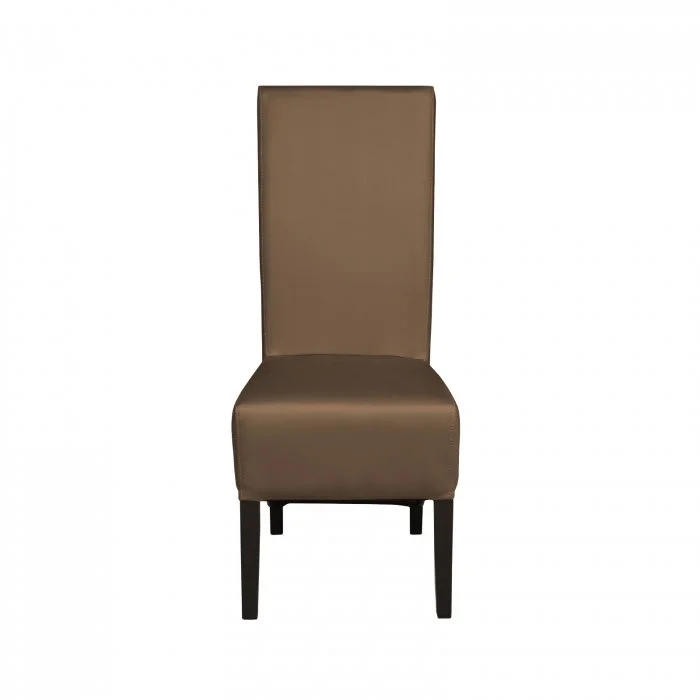Scaun living VANESSA, picioare lemn wenge, piele ecologica cappuccino, 47x60x110 cm Scaun living VANESSA, picioare lemn wenge, piele ecologica cappuccino, 47x60x110 cm