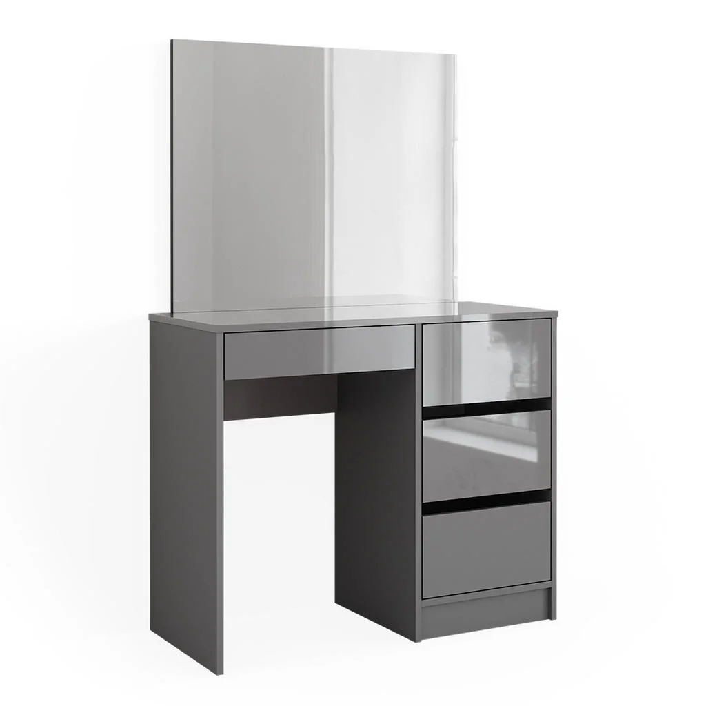 MASĂ DE TOALETĂ Sherry, Gri, 90 cm cu oglinda MASĂ DE TOALETĂ Sherry, Gri, 90 cm cu oglinda