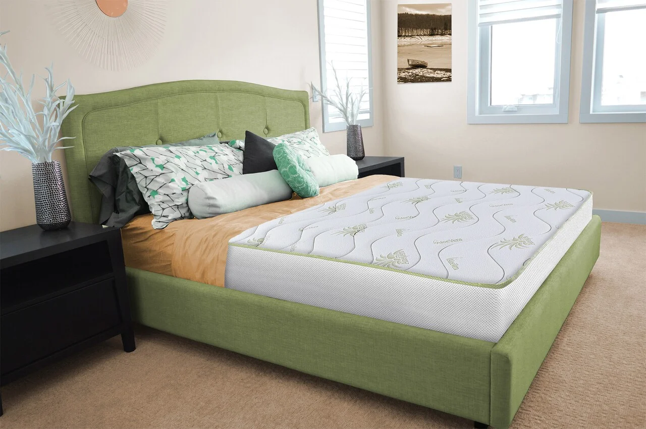 Saltea Aloe Vera 14+2 Memory, 130x190 cm, H 18 cm, husa cu fibre de bambus, Ortopedica, aerisire 3D Free Air Saltea Aloe Vera 14+2 Memory, 130x190 cm, H 18 cm, husa cu fibre de bambus, Ortopedica, aerisire 3D Free Air