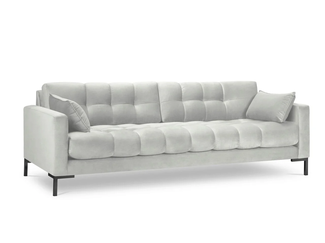 Canapea 4 locuri, Mamaia, Micadoni Home, BL, 217x92x75 cm, catifea, argintiu Canapea 4 locuri, Mamaia, Micadoni Home, BL, 217x92x75 cm, catifea, argintiu