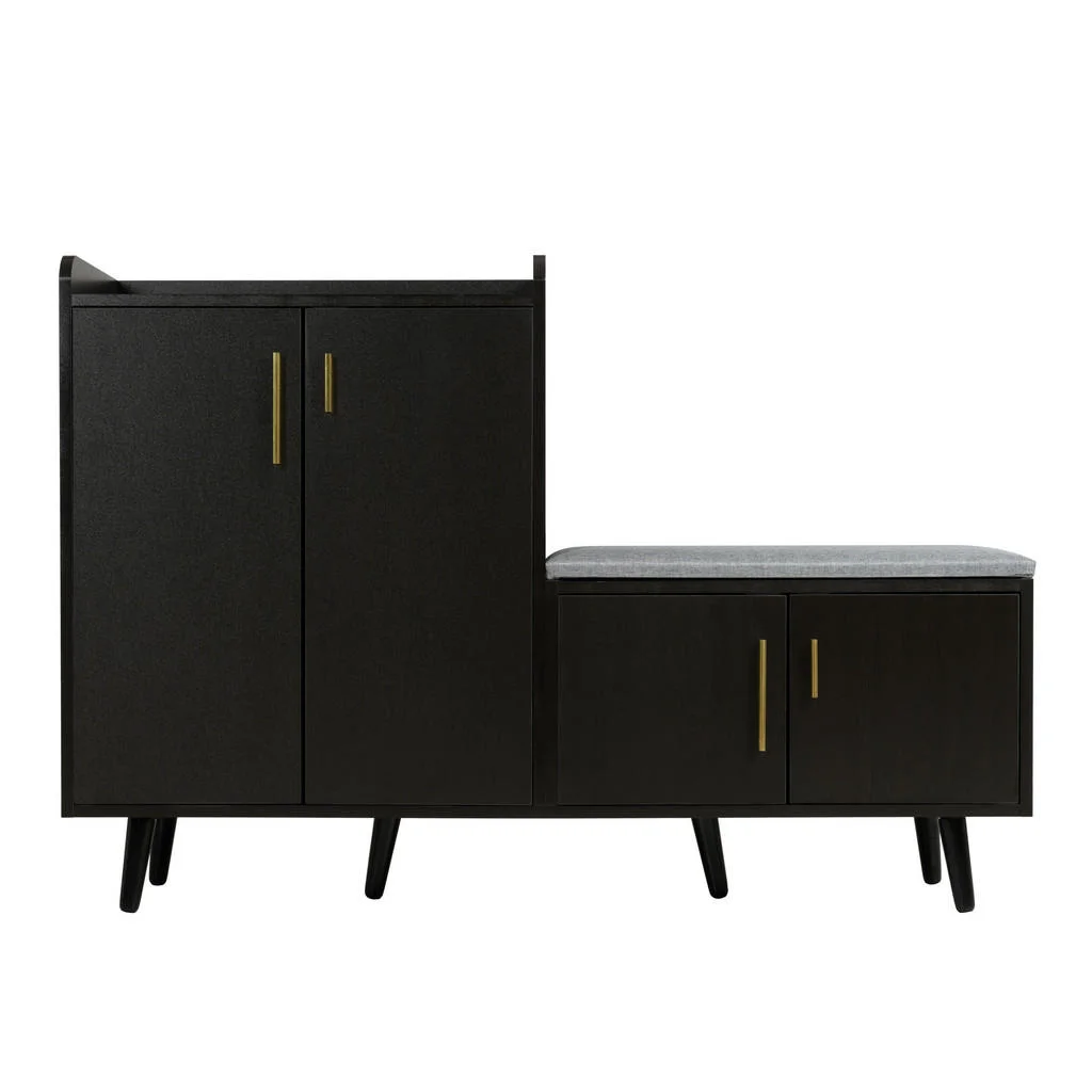 BANCHETĂ PANTOFI 120x34x82cm Nuc Negru BANCHETĂ PANTOFI 120x34x82cm Nuc Negru