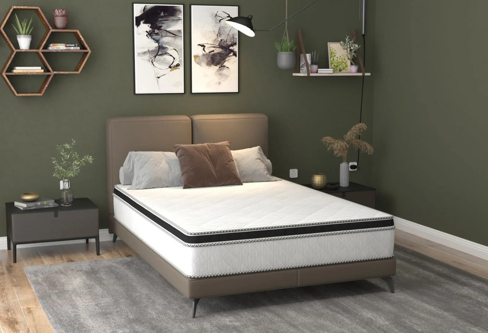 Saltea cu arcuri SomnART FERMO 160x200, înălțime 30 cm, superortopedica, husă matlasată, duritate ferma Saltea cu arcuri SomnART FERMO 160x200, înălțime 30 cm, superortopedica, husă matlasată, duritate ferma