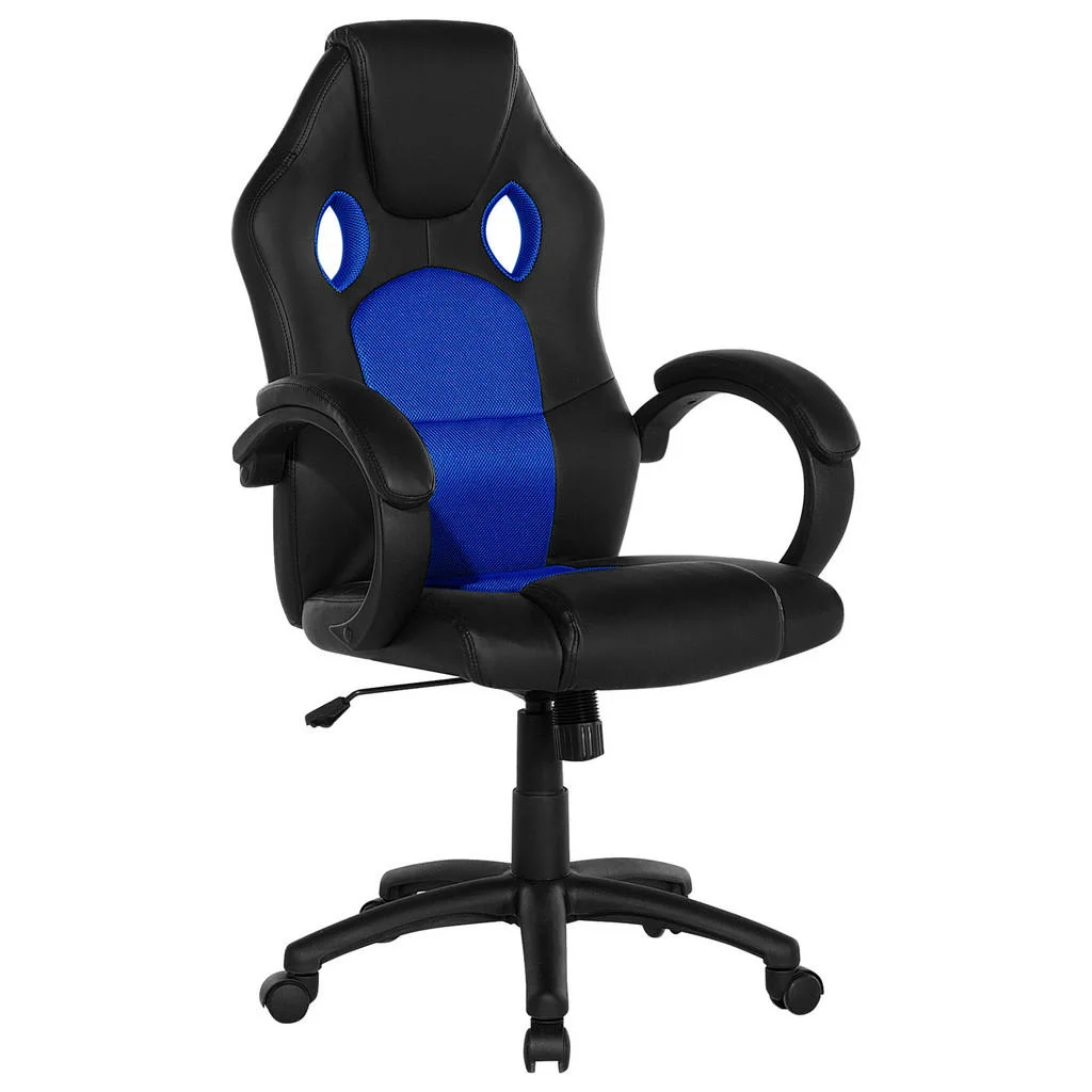 SCAUN DE BIROU piele ecologică negru/albastru marin Fighter SCAUN DE BIROU piele ecologică negru/albastru marin Fighter