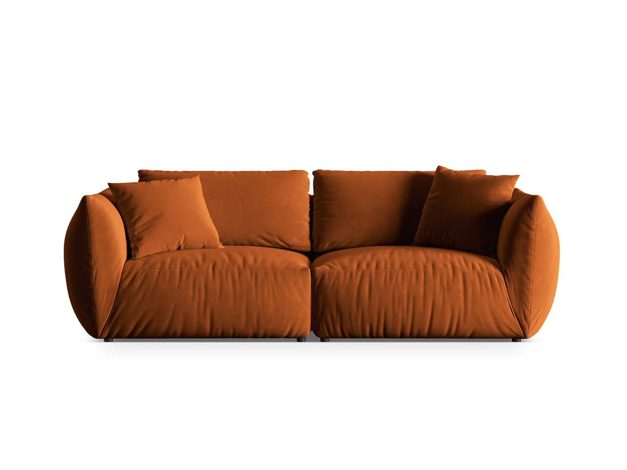Canapea modulara 4 locuri, Chris-184, Micadoni Home, 260x100x80 cm, catifea, teracota Canapea modulara 4 locuri, Chris-184, Micadoni Home, 260x100x80 cm, catifea, teracota