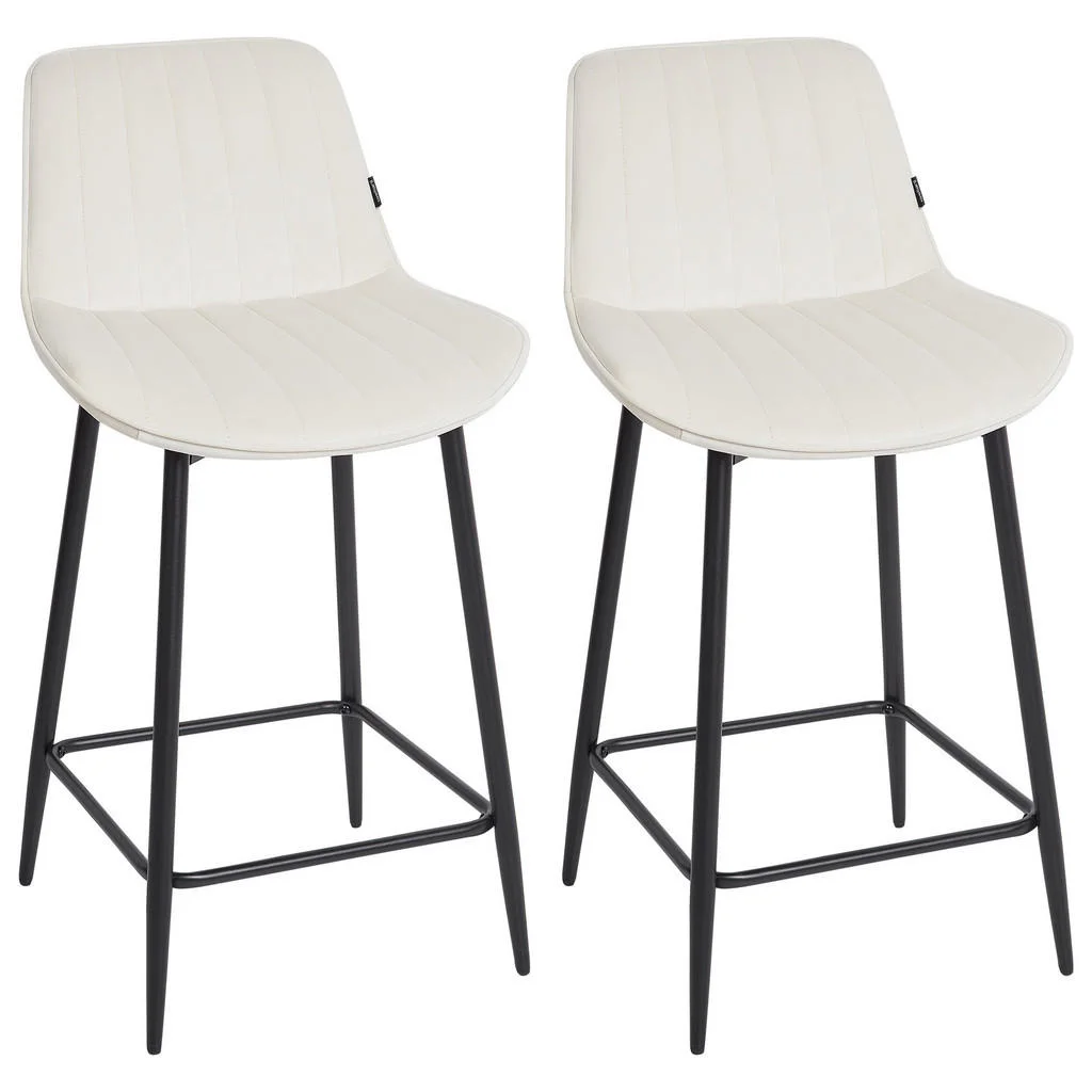 SCAUNE DE BAR set de 2 bej deschisă Dubrovnik SCAUNE DE BAR set de 2 bej deschisă Dubrovnik