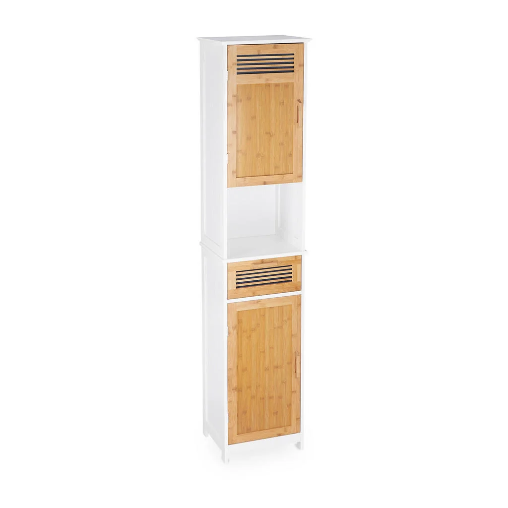 DULAP alb maro baie înalt 2 uși 180x39x30 cm DULAP alb maro baie înalt 2 uși 180x39x30 cm