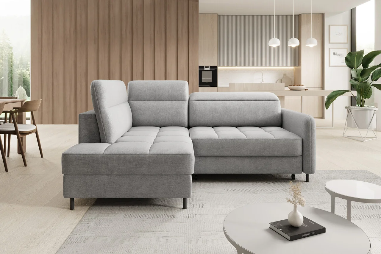 Coltar extensibil stanga 3 locuri ELTAP, LT-03NU, Barea, 208x160x100 cm, lemn/poliester, gri deschis Coltar extensibil stanga 3 locuri ELTAP, LT-03NU, Barea, 208x160x100 cm, lemn/poliester, gri deschis