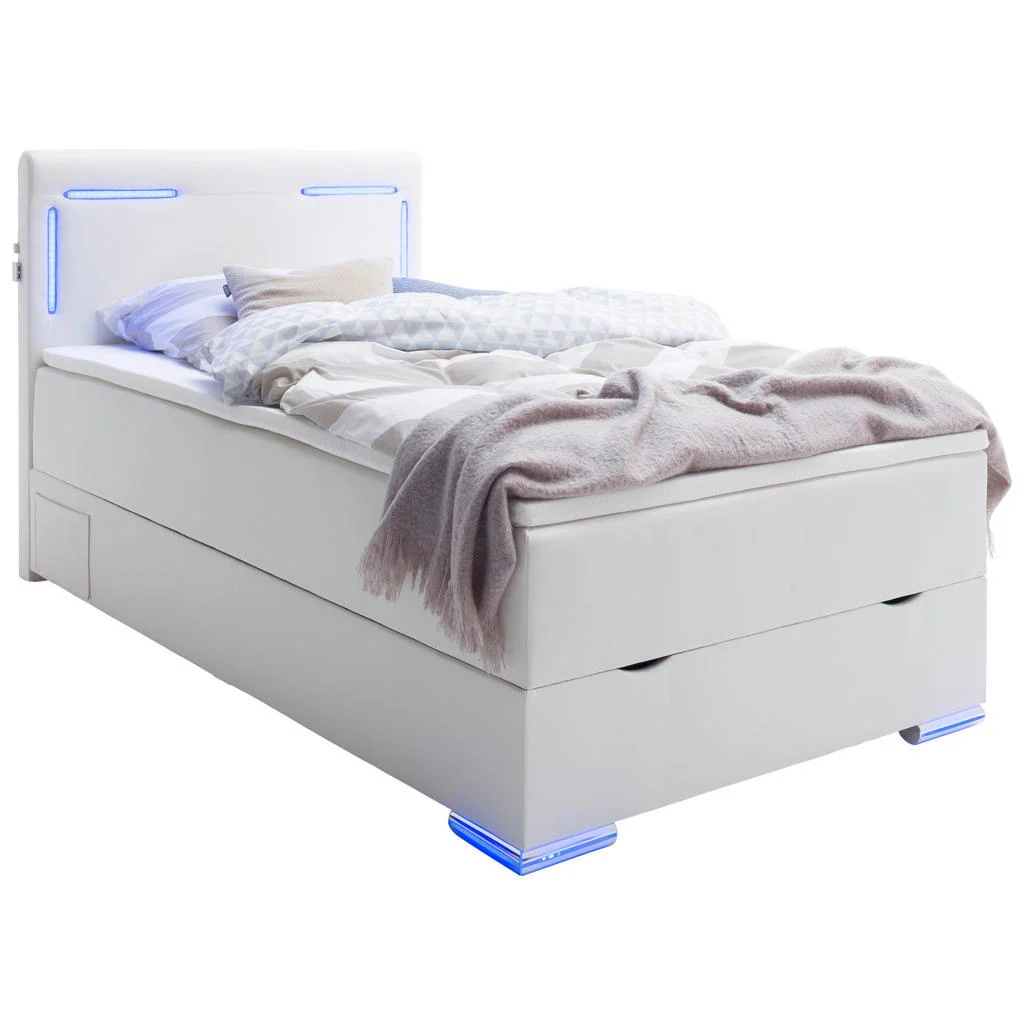 Boxspring, 140/200 cm, alb Boxspring, 140/200 cm, alb