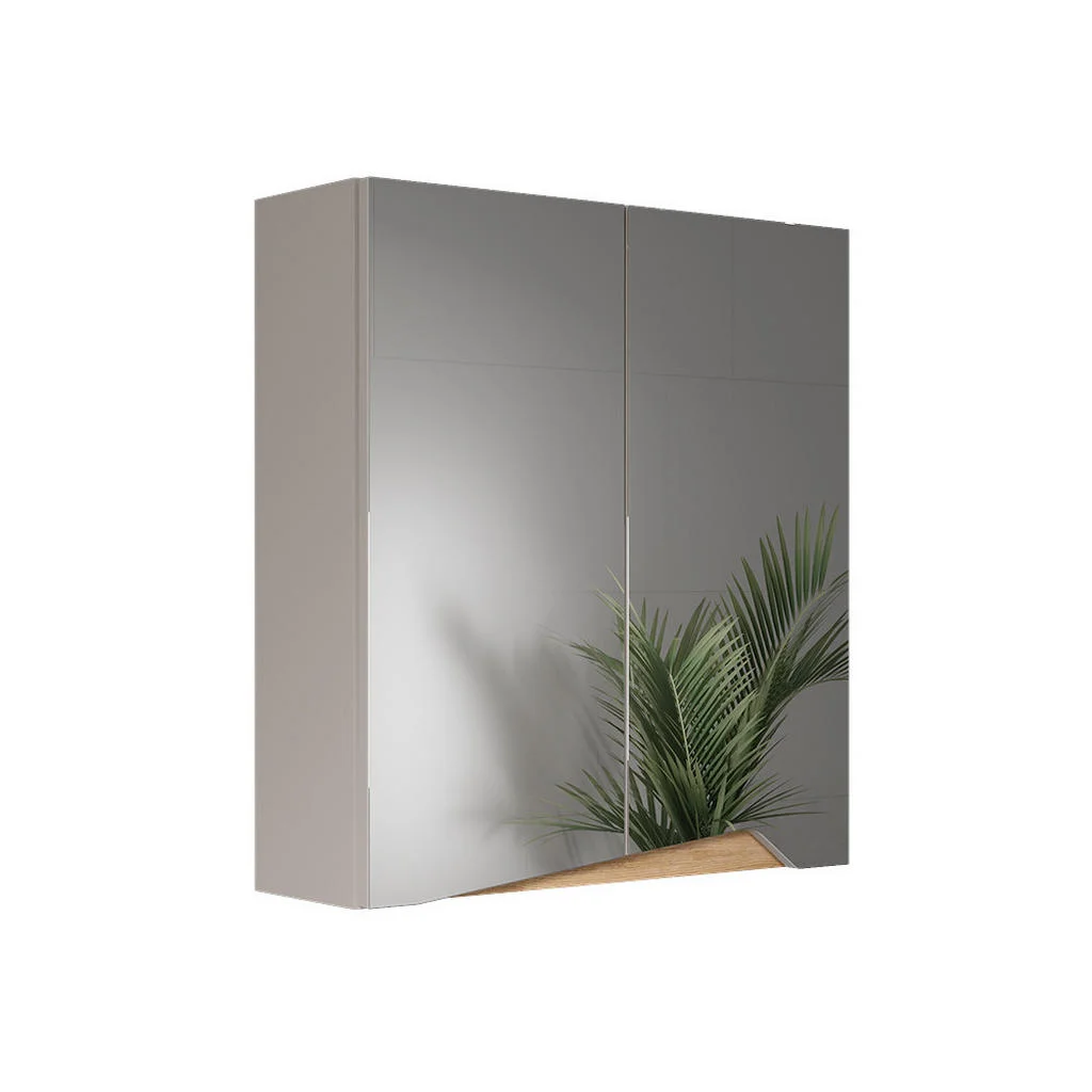DULAP CU OGLINDĂ DE BAIE Marelle Greige 60x67 cm cu raft reglabil pe inaltime DULAP CU OGLINDĂ DE BAIE Marelle Greige 60x67 cm cu raft reglabil pe inaltime