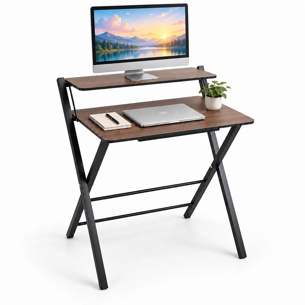 BIROU Negru pliabil cu suport monitor 70x56 cm BIROU Negru pliabil cu suport monitor 70x56 cm