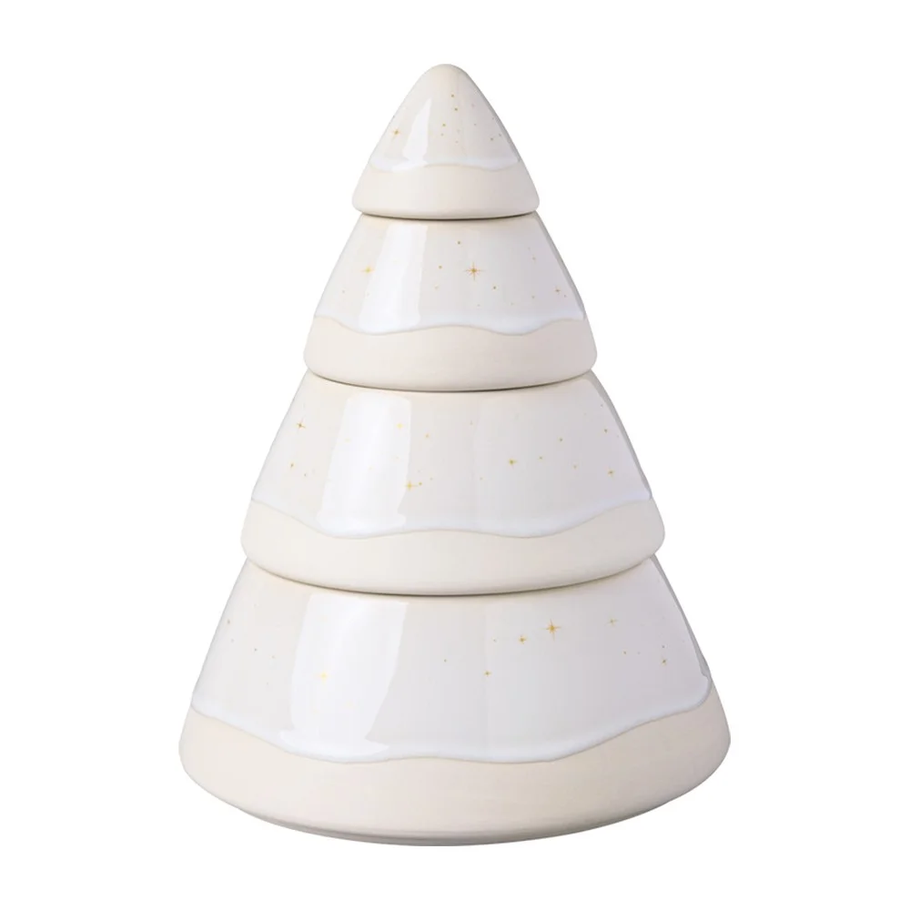 Set recipiente forma brad WINTER GLOW, 23 cm, alb Set recipiente forma brad WINTER GLOW, 23 cm, alb