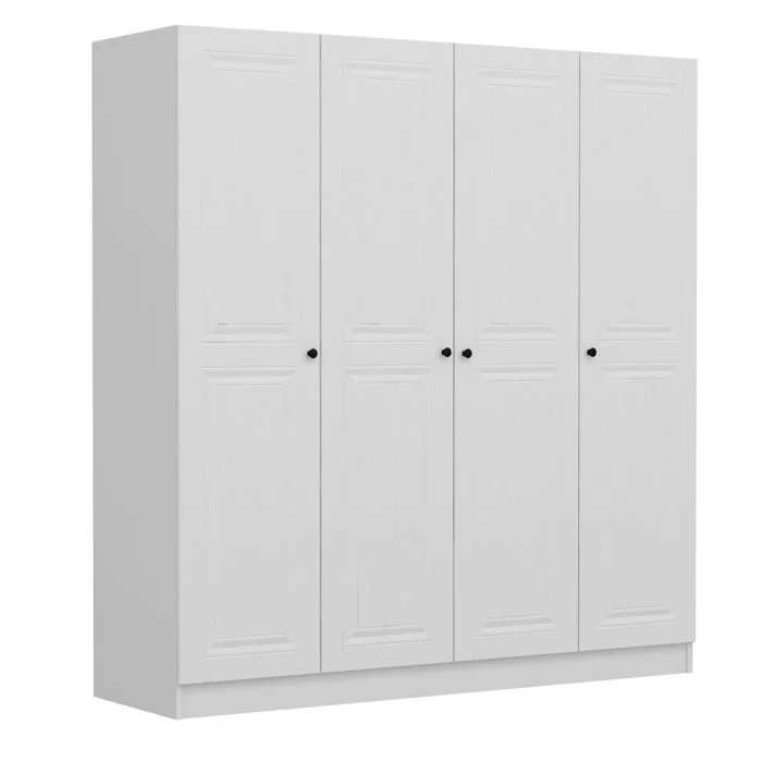 Dulap KALE MEBRAN, 4 usi, alb, 180x52x190 cm