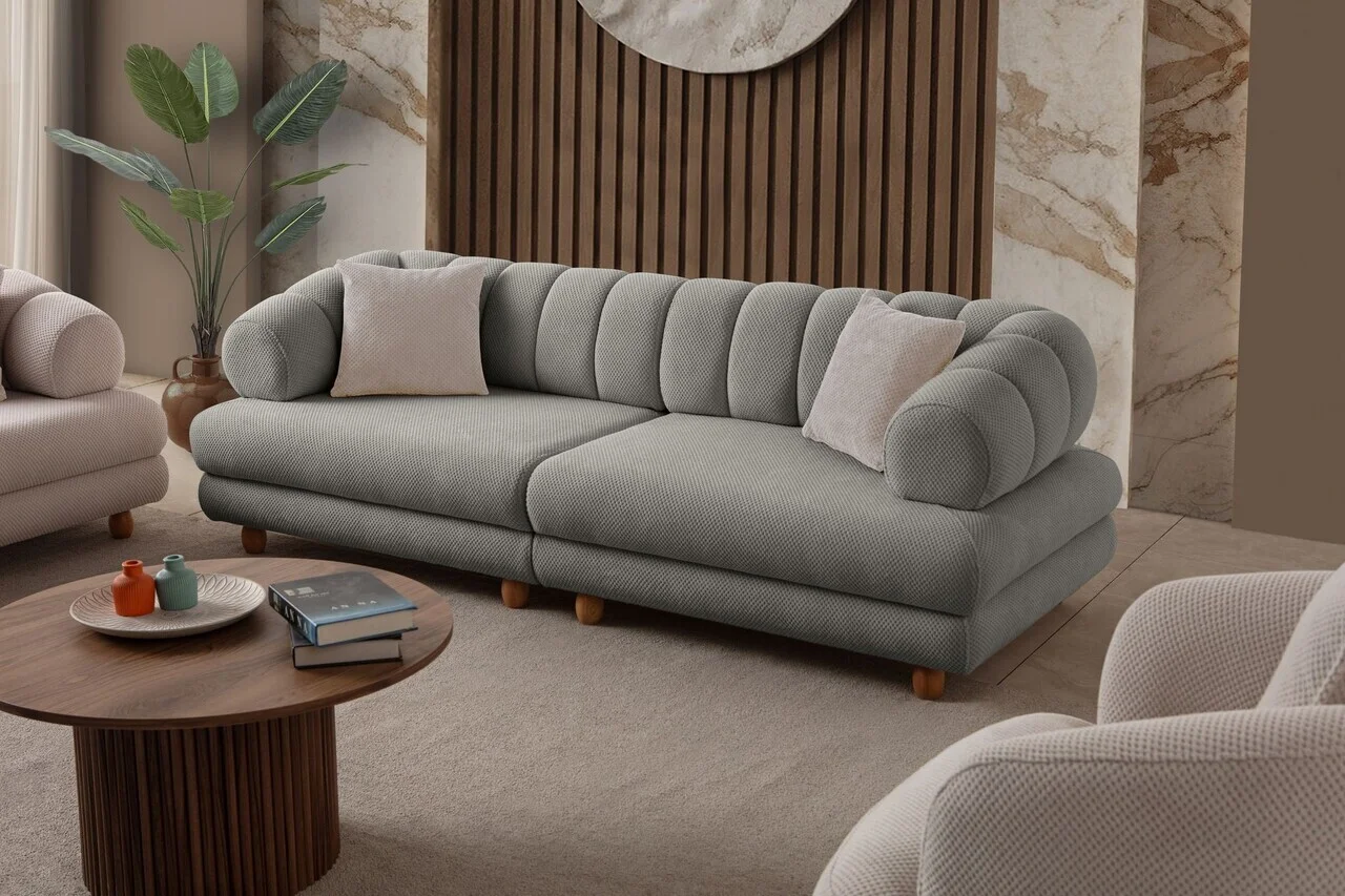 Canapea 3 locuri, Atelier del Sofa, 752EST1157, Lemn de carpen/PAL melaminat, Gri Canapea 3 locuri, Atelier del Sofa, 752EST1157, Lemn de carpen/PAL melaminat, Gri