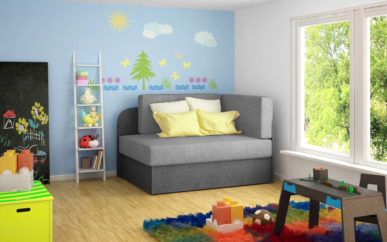 Canapea extensibila 2 locuri, ELTAP, Rosa, 104x75x60 cm, lemn/poliester, gri deschis/gri inchis Canapea extensibila 2 locuri, ELTAP, Rosa, 104x75x60 cm, lemn/poliester, gri deschis/gri inchis