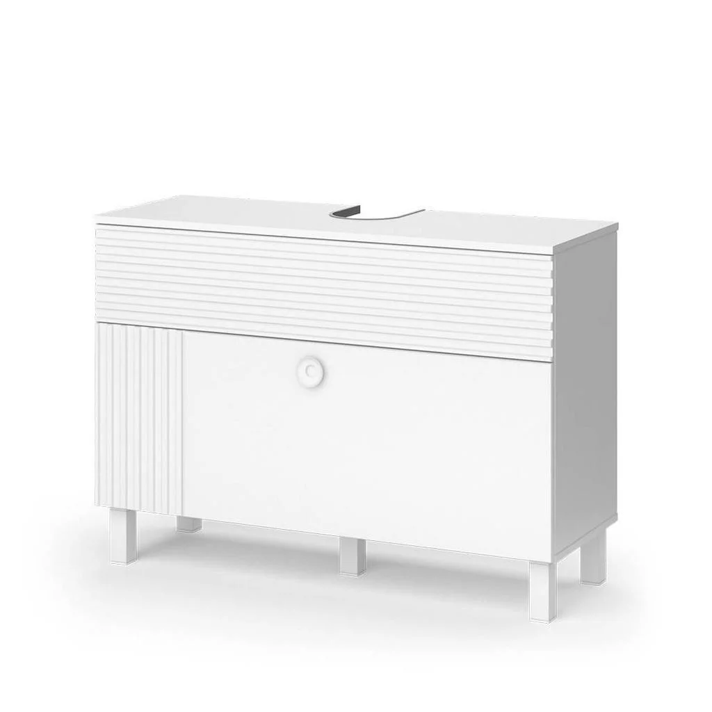 DULAP DE BAZĂ PENTRU CHIUVETĂ Sola Alb 100.2x72.4 cm cu 2 sertare DULAP DE BAZĂ PENTRU CHIUVETĂ Sola Alb 100.2x72.4 cm cu 2 sertare