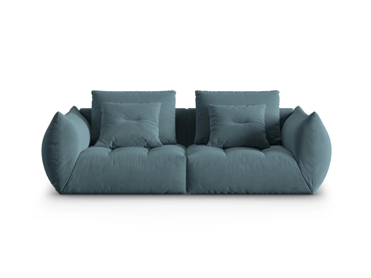 Canapea modulara 3 locuri, Bloom-184, Micadoni Home, 232x106x95 cm, catifea, albastru pastel Canapea modulara 3 locuri, Bloom-184, Micadoni Home, 232x106x95 cm, catifea, albastru pastel