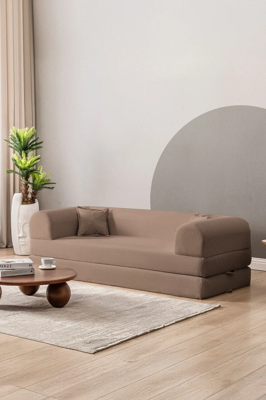 Canapea extensibila 3 locuri, Atelier del Sofa, 118FVL1304, Tesatura plus reiata, Bej Canapea extensibila 3 locuri, Atelier del Sofa, 118FVL1304, Tesatura plus reiata, Bej